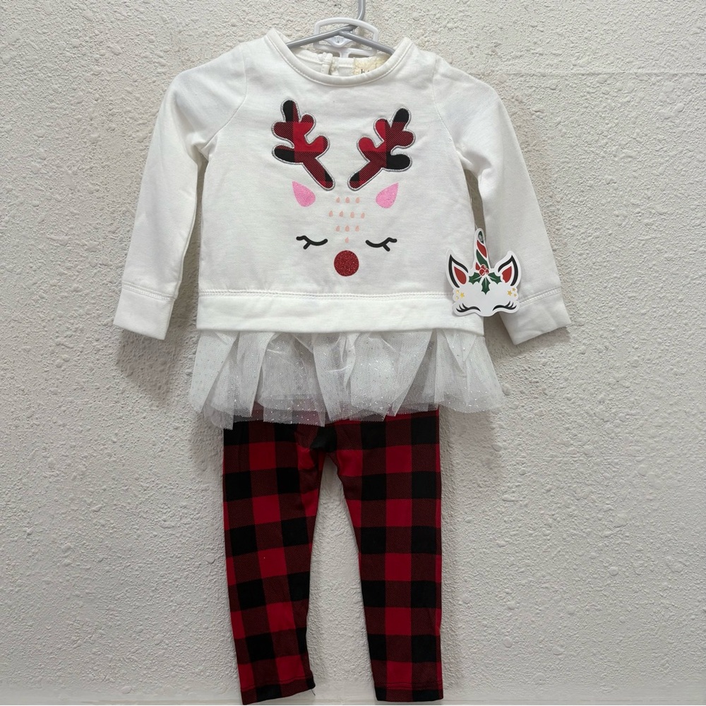 Btween Girls Christmas Reindeer Set NEW 12 Months